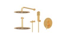 شیر توکار حمام BRASS مدل روگن تیپ چهار | طلا مات