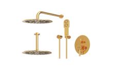 شیر توکار حمام BRASS مدل روگن تیپ سه | طلا