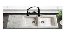 سینک ظرفشویی گرانیتی ونسی مدل M-840 | سفید رگه طلایی