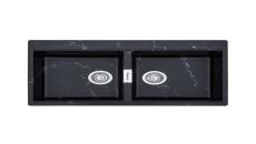 سینک ظرفشویی گرانیتی ونسی مدل M-200 | مشکی رگه سفید