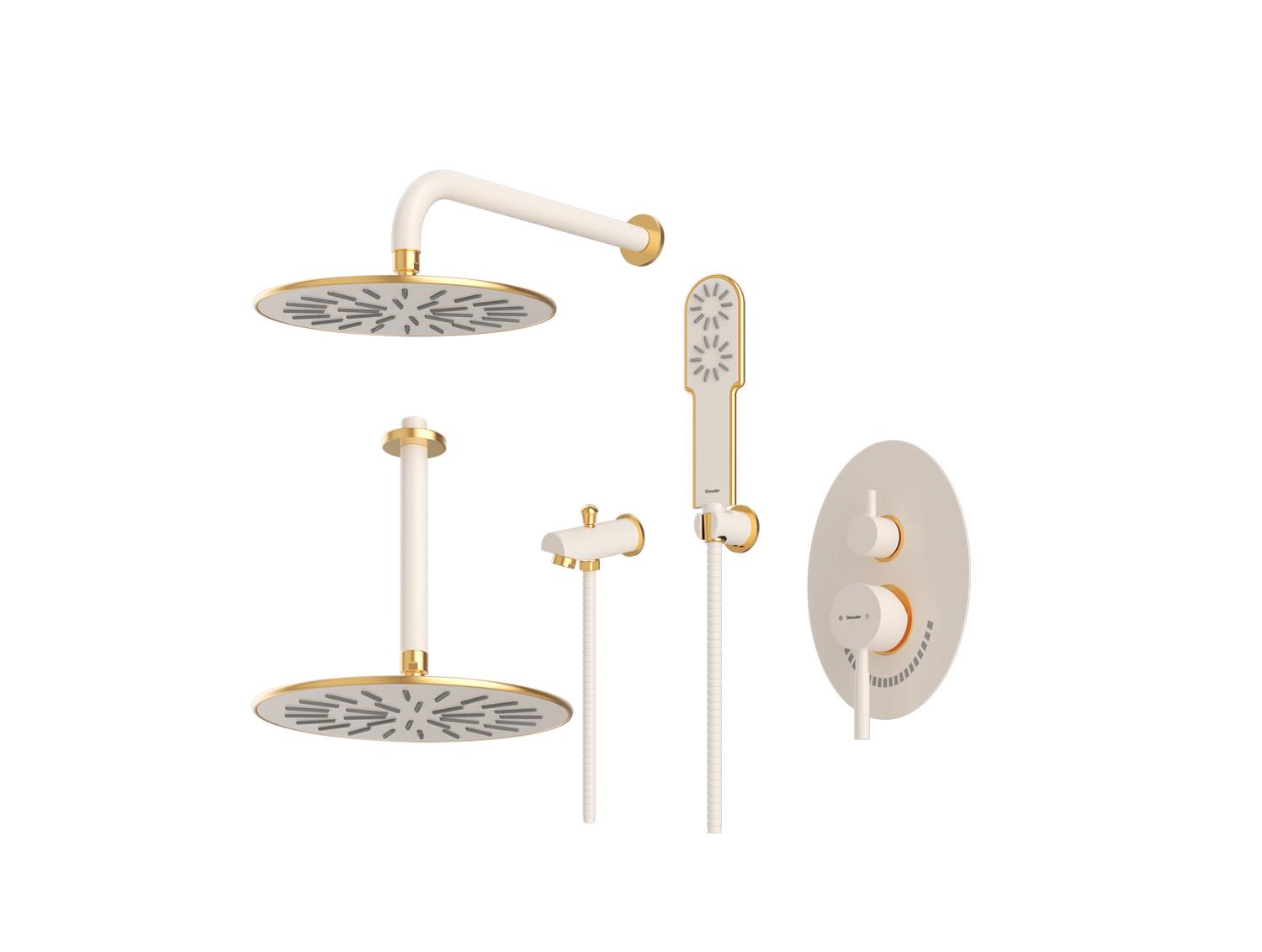 شیر توکار حمام BRASS مدل روگن تیپ چهار | شیری طلا