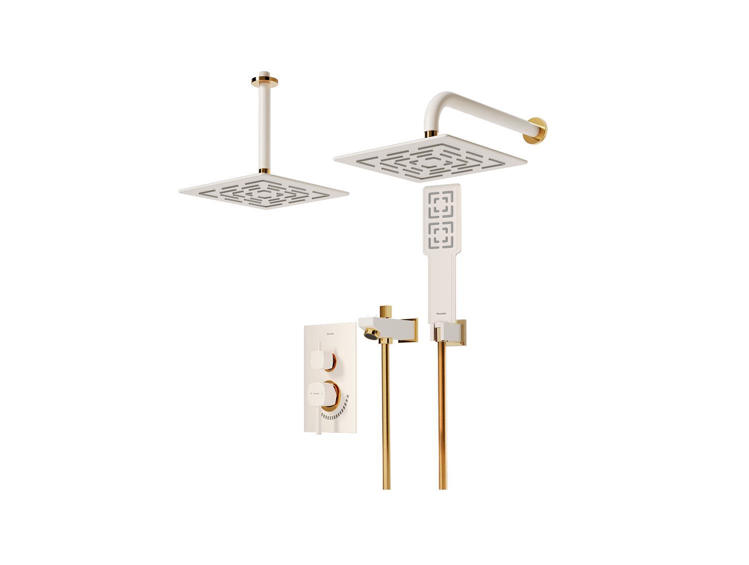 شیر توکار حمام مدل رومر BRASS تیپ چهار | شیری طلا