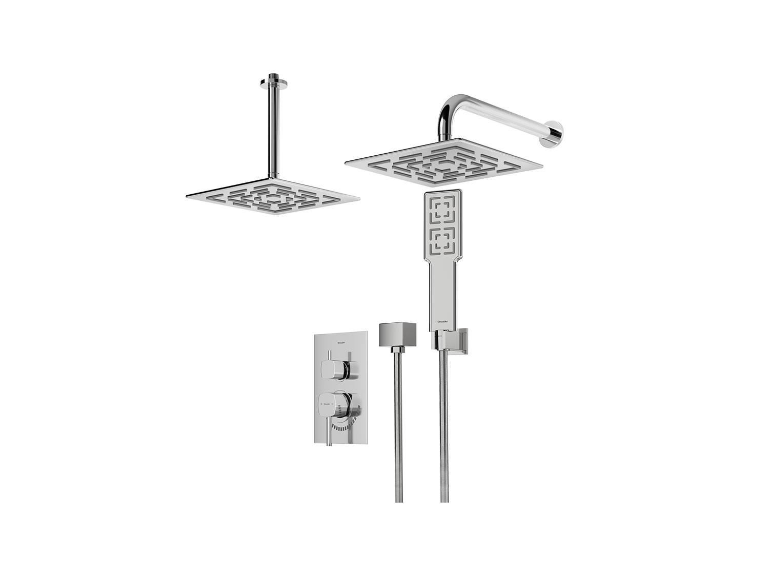 شیر توکار حمام مدل رومر BRASS تیپ سه | کروم