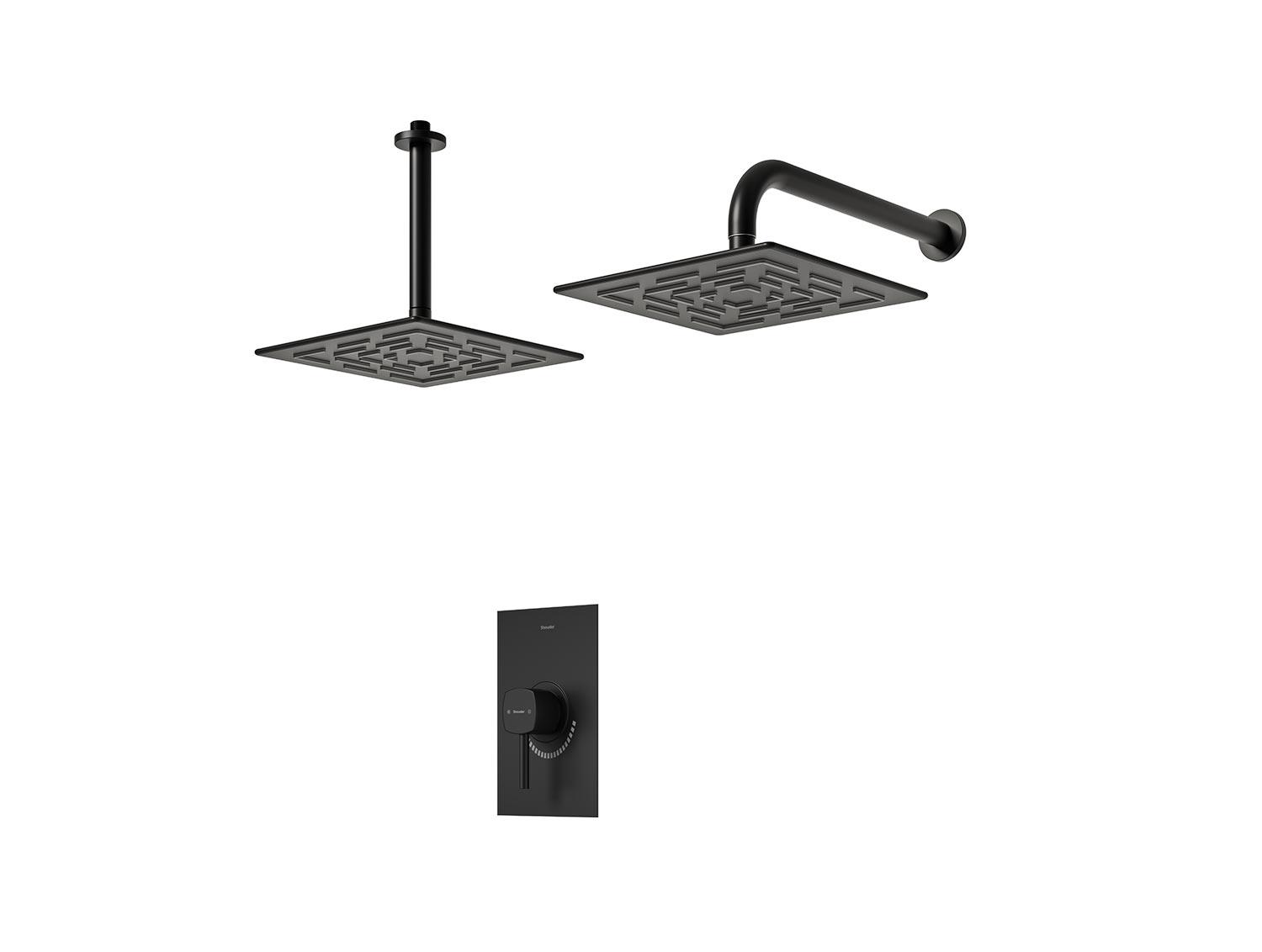 شیر توکار حمام مدل رومر BRASS تیپ یک | مشکی