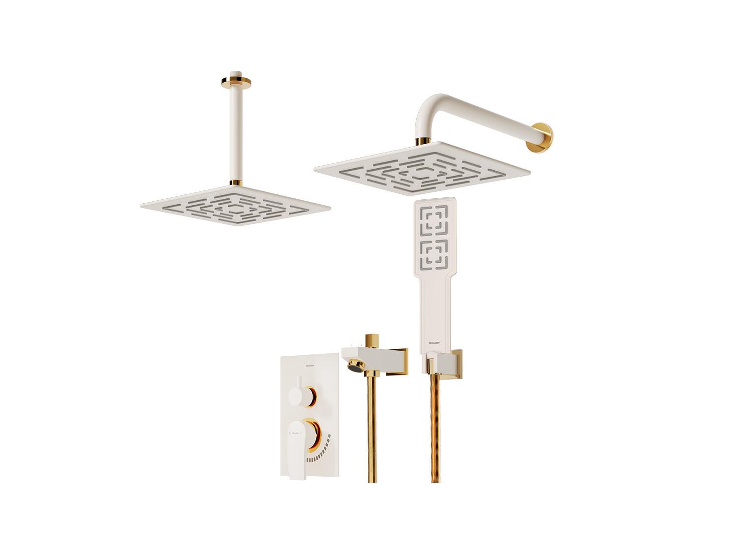 شیر توکار حمام مدل رومر پلاس BRASS تیپ چهار | شیری طلا