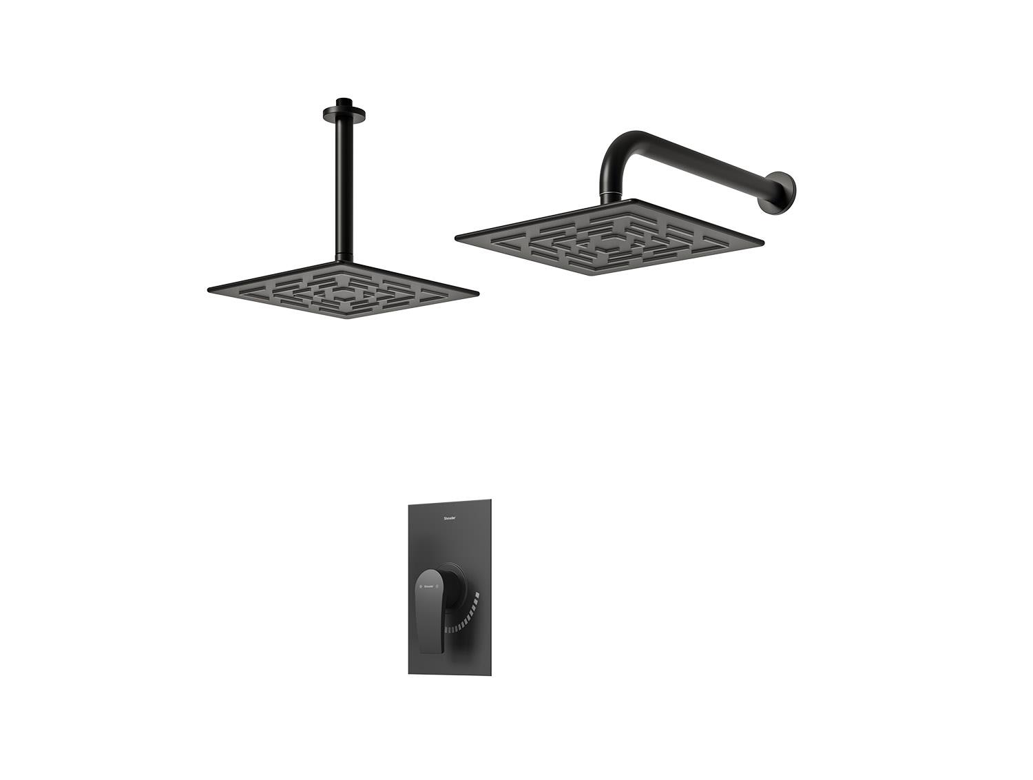 شیر توکار حمام مدل رومر پلاس BRASS تیپ دو | مشکی