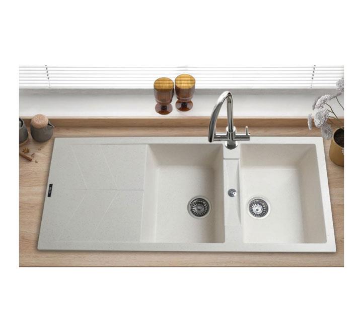 سینک ظرفشویی گرانیتی ونسی مدل M-800 | سفید