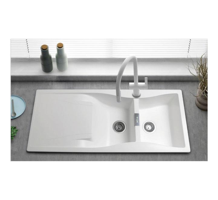 سینک ظرفشویی گرانیتی ونسی مدل M-810 | سفید