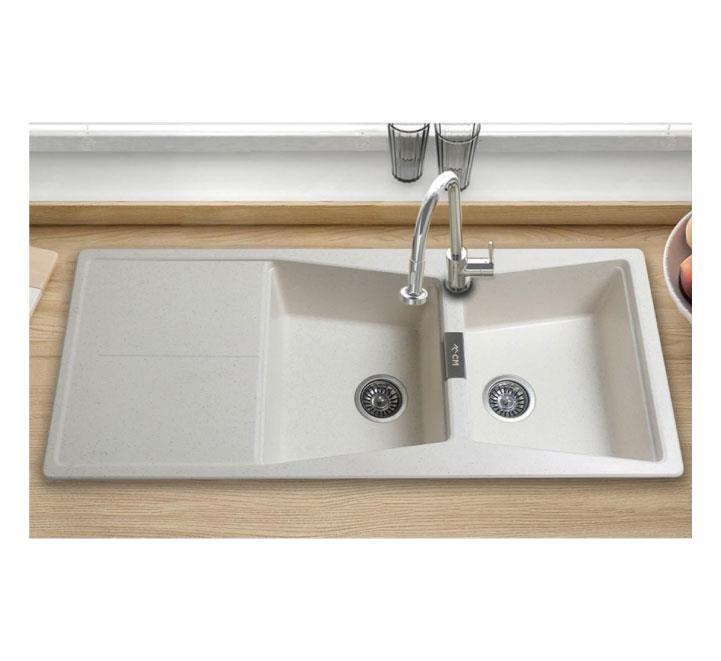 سینک ظرفشویی گرانیتی ونسی مدل M-880 | سفید
